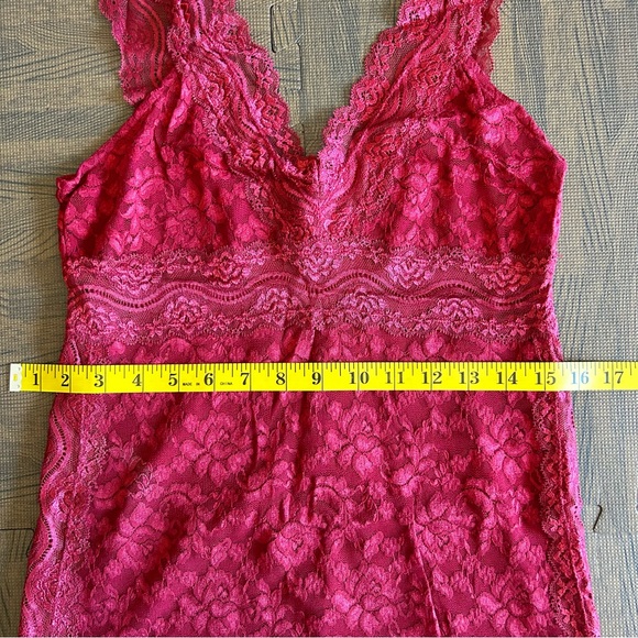 NWOT! | Moda International | Pink/Red Lace V-Neck Tank Top | Size S - Picture 9 of 10
